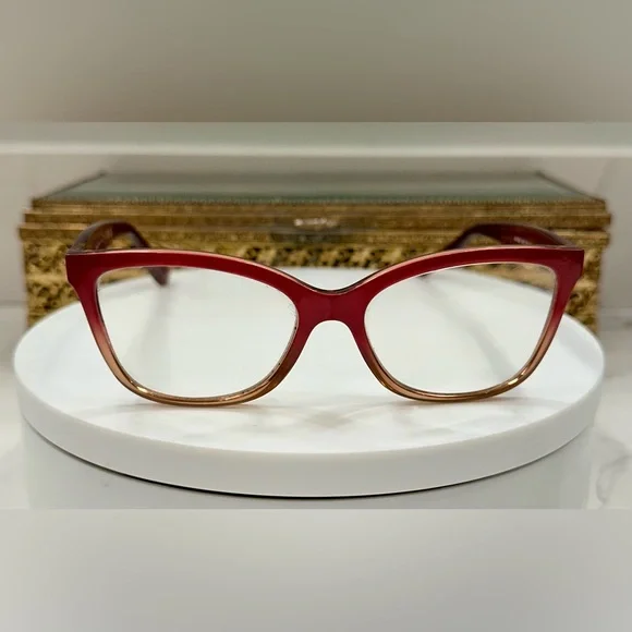 Ralph Lauren - Metallic Magenta/Peach Ombré- Rx Eyeglass Frames, VGUC w/ RL Case - Picture 3 of 16